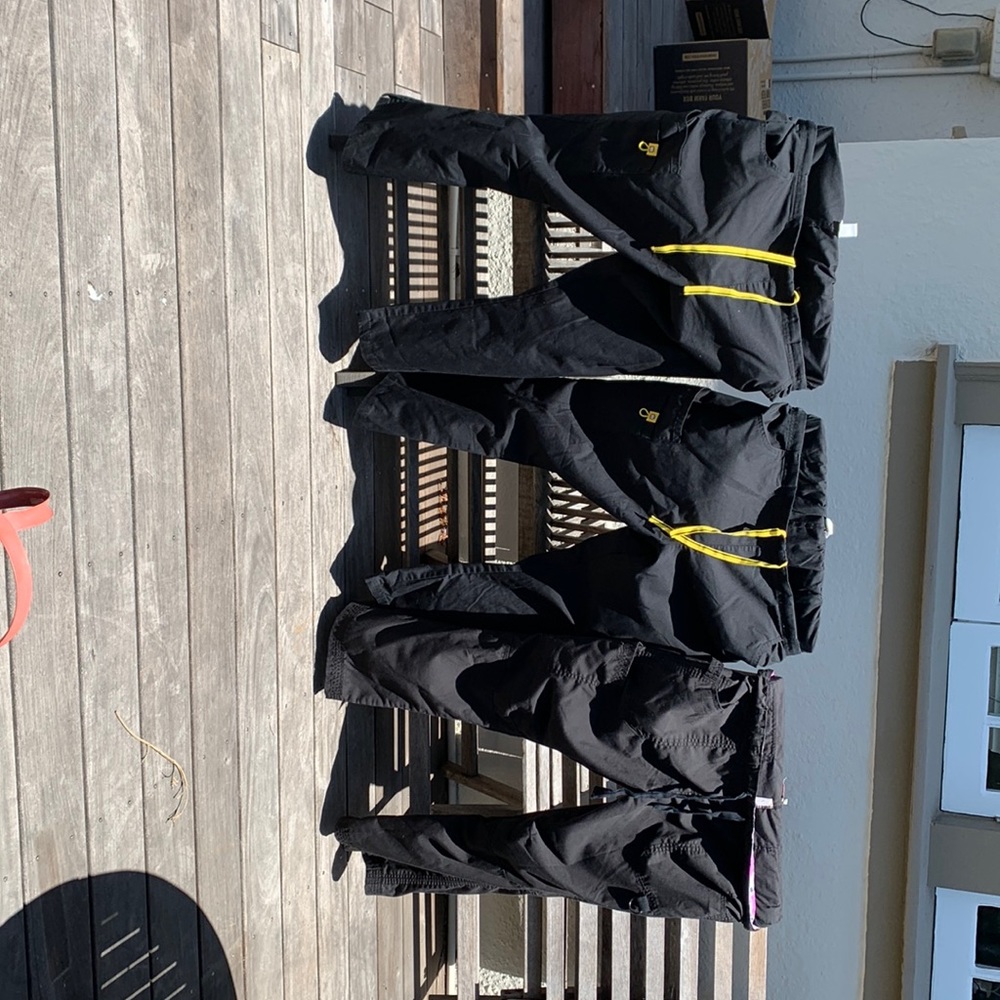 3 XLP black scrub pants